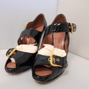 Giuseppe Zanotti Patent Double Buckle Sandal